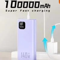 140W 100000mAh High Capacity Power Bank PD 22.5W Super Fast Charging Portable Battery Charger for Xiaomi iPhone 12-17 Samsung - Image 6