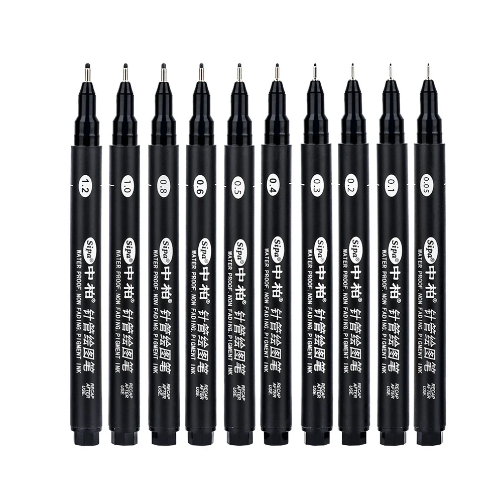 

Sipa 8Pcs Black Thin Liner Pens Mini Liner Fineliner Drawing Pens for Artist Illustration Technical Drawing Office Documents