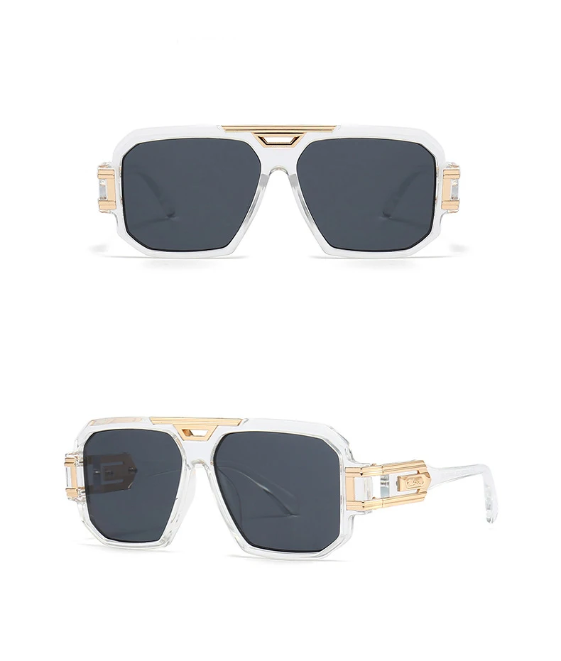 56478 Mode Männer Sonnenbrille Frauen 2023 Vintage Luxus Marke Designer Übergroßen Brillen Männlich Shades Uv400 Fahren Gläser – Detail 15