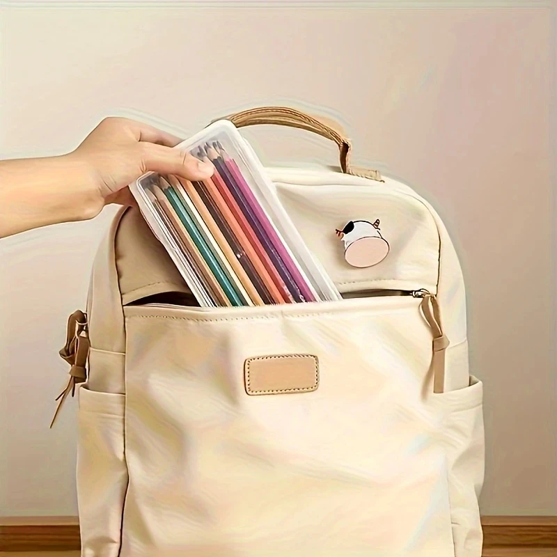 1/2/4Pcs Pencil Case Box PP Pencil Box Multi-function Stationery Organizer School Supplies for Office Pen Box Kits Sacs Pen Box