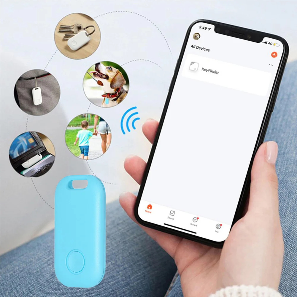 Smart GPS Locator APP Bluetooth-Compatible Anti-lost Alarm Tag Battery Operated Wireless Child Bag Wallet Finder for Android 8+