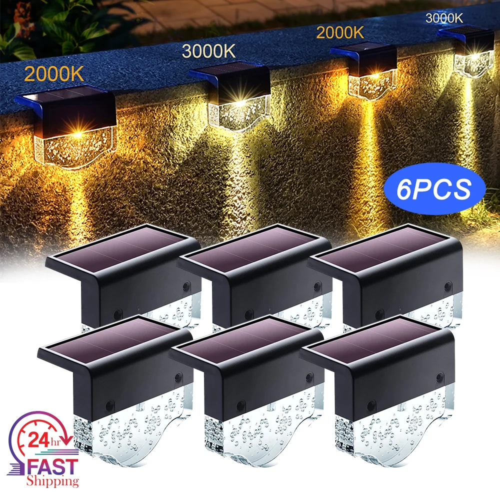 6PCS Solar Lamp Path Deck Outdoor Light Garden LED Lights Waterproof Stair Light Solar Lamp for Garden Step Patio Fence Lighting 200w230w280w330w stage light beam moving head light xy step bands axis tile pan belt x 377 380 y 477 480 483 486 462