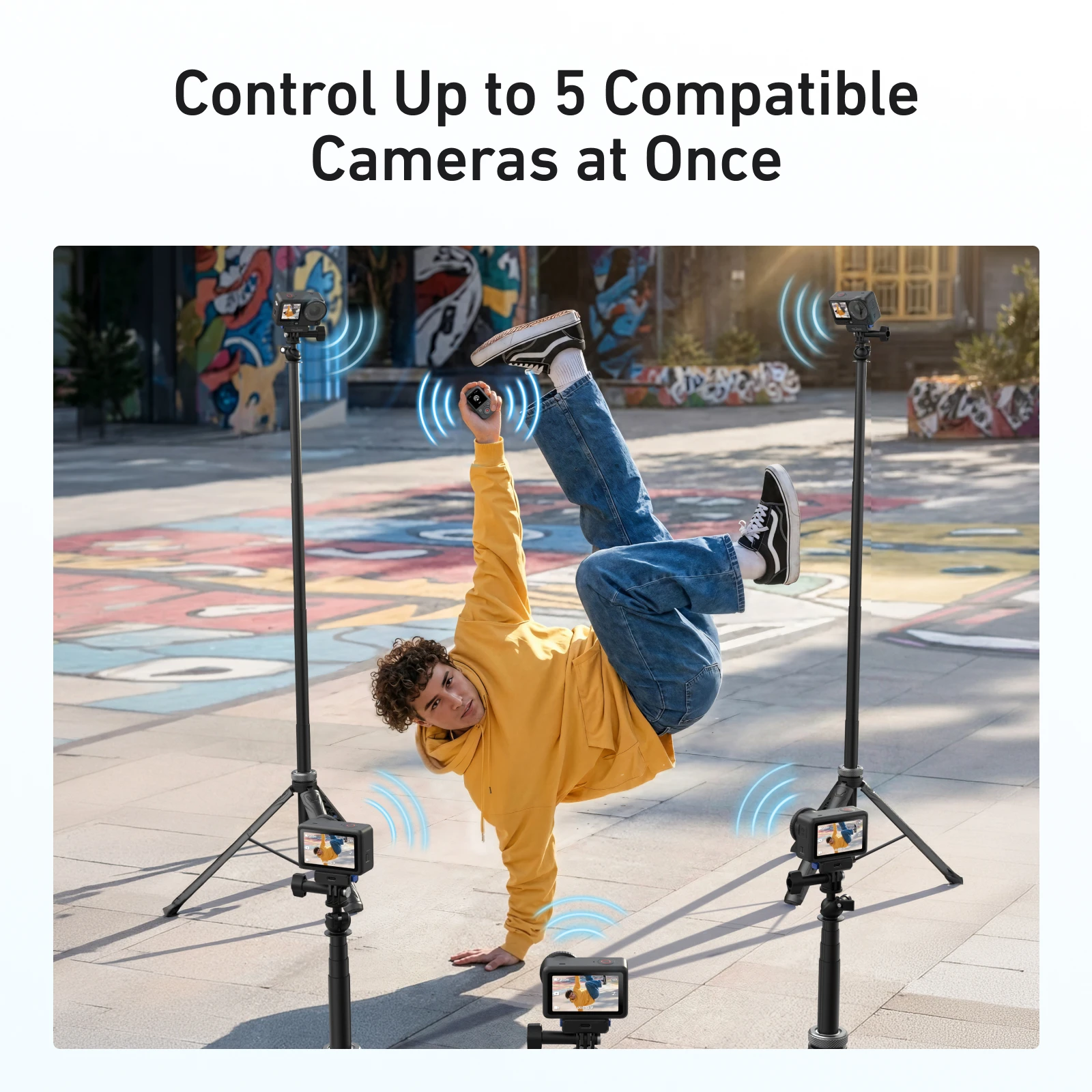 TELESIN 60M T13 Telecomando intelligente compatibile con Bluetooth con display sul cinturino da polso per DJI OSMO Action 6 5pro 4 OSMO 360 - immagine 5