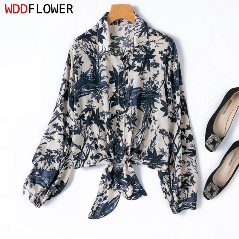 Mulberry Silk Floral Print Blouse