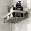 Rectangle Aluminum Alloy Bathroom Shelf Makeup Storage Organizer Shampoo Rack Shower Shelf Bathroom No Drill Wall Shelf 3