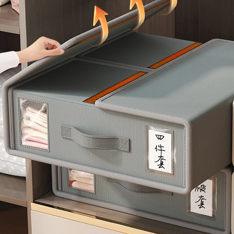 2024 Bed Sheet Fabric Storage Box Creative Finishing Storage Tool High Quality Quilt Cover Non-woven Household Storage Box 3