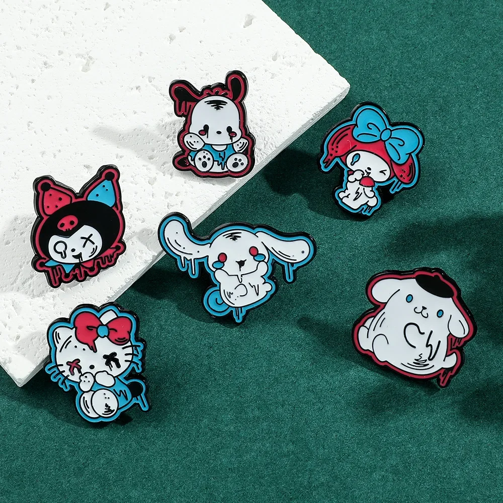  Sanrio Hello Kitty 4-Piece Enamel Pin Set : Clothing, Shoes &  Jewelry