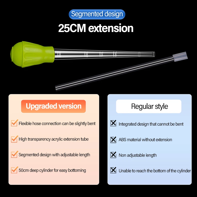 29 cm/45 cm Aquarium Kies Reinigung Stroh Aquarium Manuelle Saubere Pipette Dropper Aquarium Siphon Wasser Änderer Reinigung werkzeuge – Detail 13
