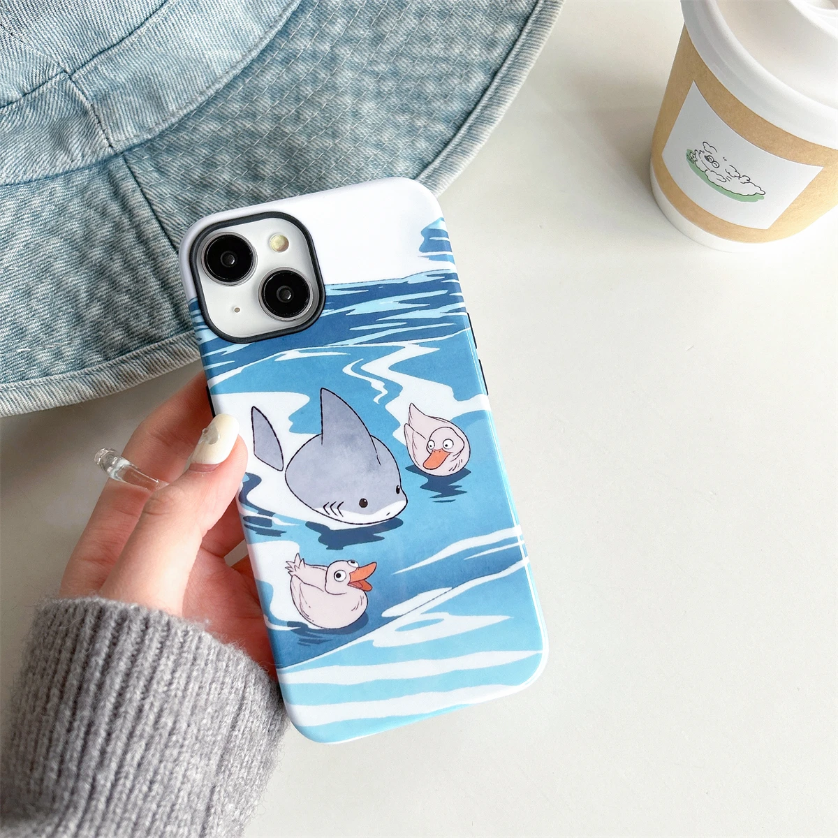 Pool image intInclusive Phone Case Two-In-One Film Protective Shell For iPhone 15 14 13 12 11 Pro Max Plus Mini