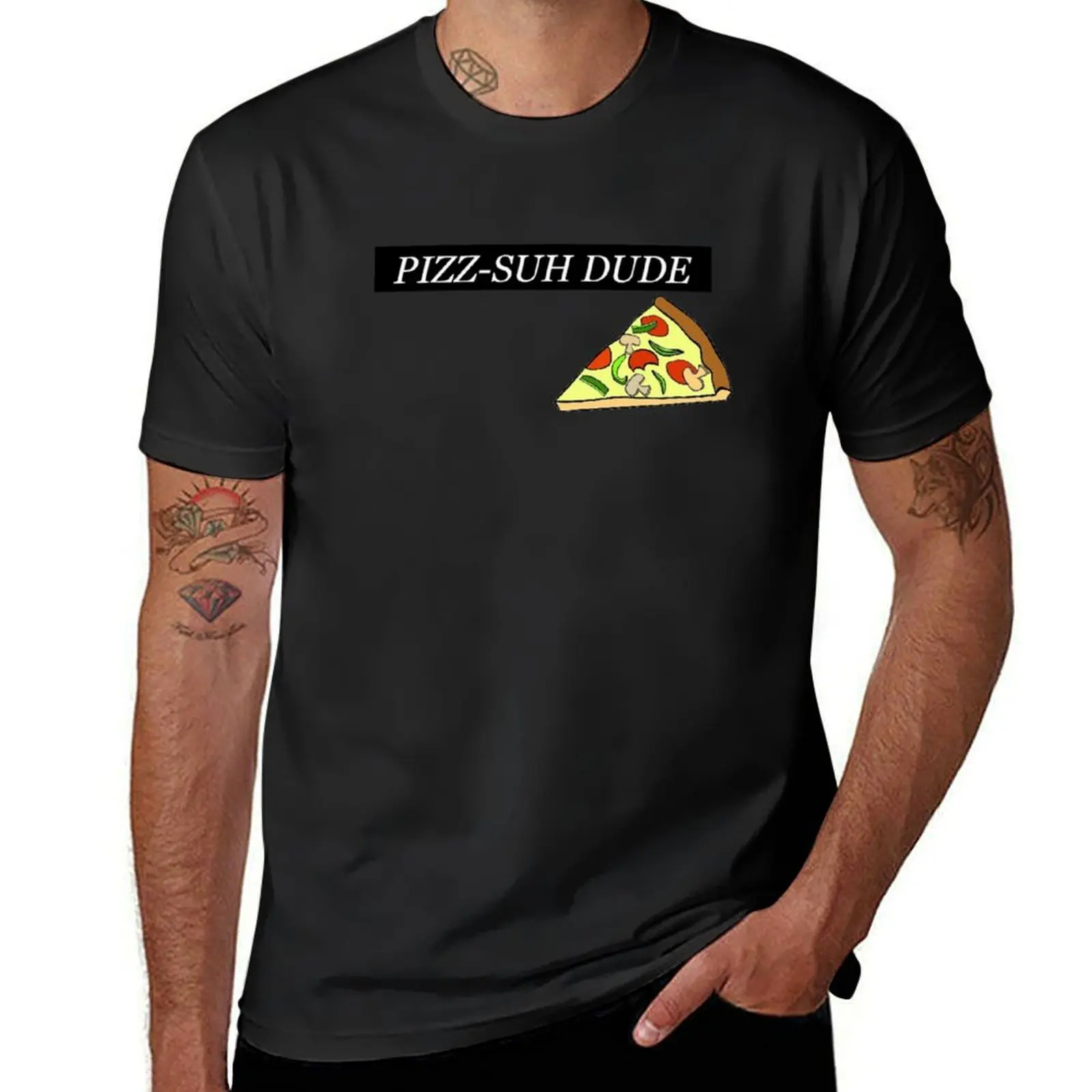 Camiseta de manga corta de pizz-suh Dude para hombre, camisetas lisas de verano