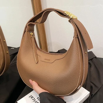 Borsa da donna sotto le ascelle Moda Hobos Mezza luna Borse a tracolla da sella Borsa a tracolla in pelle Pu di lusso Borse per telefono 2024 Borse da pendolarismo