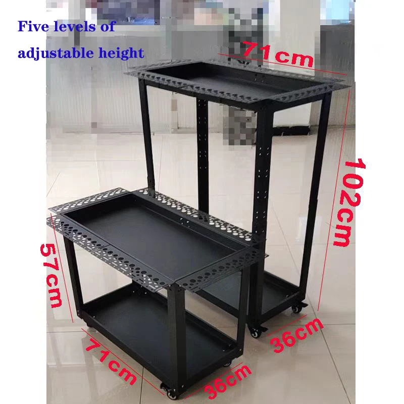 Car Dent Repair Storage Tool Car With Wheels Adjustable Height Belt Hanging Plate Pit Dent Repair Handcart Accessories