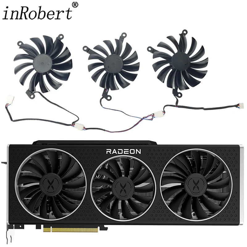 95Mm Cf1015U12D 87Mm Cf9015U12D Ventola Scheda Video Per Xfx Speedster Wc 319 Amd Radeon Rx 6800 6900Xt 6800Xt Gpu Ventola Di Raffreddamento