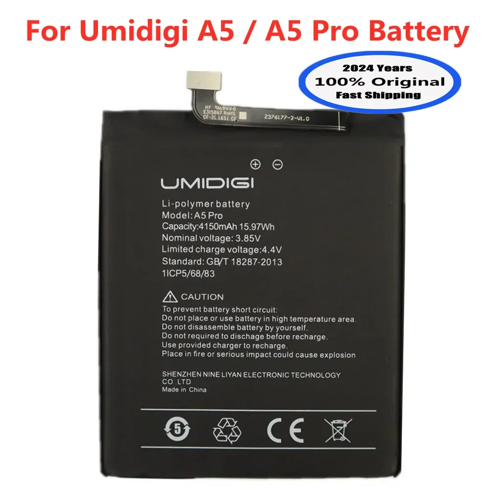 

2024 Years 4150mAh Original Phone Battery For UMI UMIDIGI A5 / A5 Pro A5Pro Bateria Battery In Stock + Tracking Number