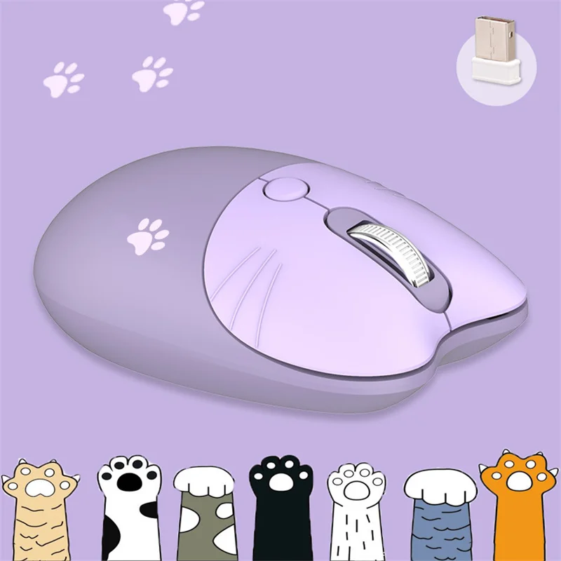 

2.4g Wireless Mouse Ergonomic Cute Cartoon Mini Mice Silent 3D USB Optical Mouse For Laptop Tablet PC Computer Office Home