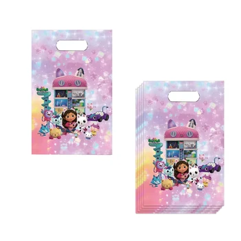 10/50pcs Gabby Dollhouse Sacchetti regalo per bambini Festa di compleanno Carta Caramelle Dolcetto Goody Bag Ragazze Ragazzi Bomboniere Baby Shower Decorazioni 1