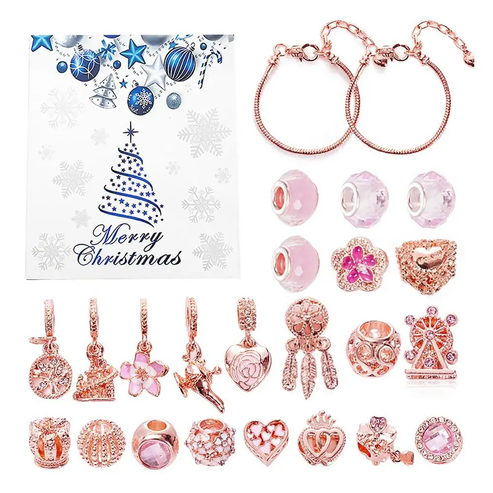 thumbnail image 1 of Calendario de Adviento de Navidad, conjunto de joyas, collares, pulseras, pendientes, calendario de cuenta regresiva de Navidad de 24 días, caja de regalo para mujeres y niñas, 1 of 5