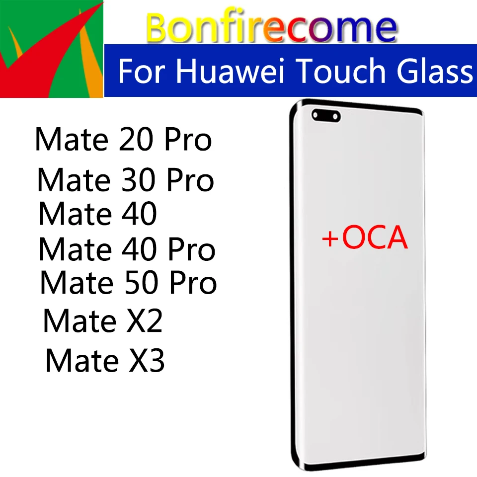 Replacement Touch Screen LCD Display Front Panel Glass With OCA Glue for Huawei Mate 20 30 40 50 Pro X2 X3