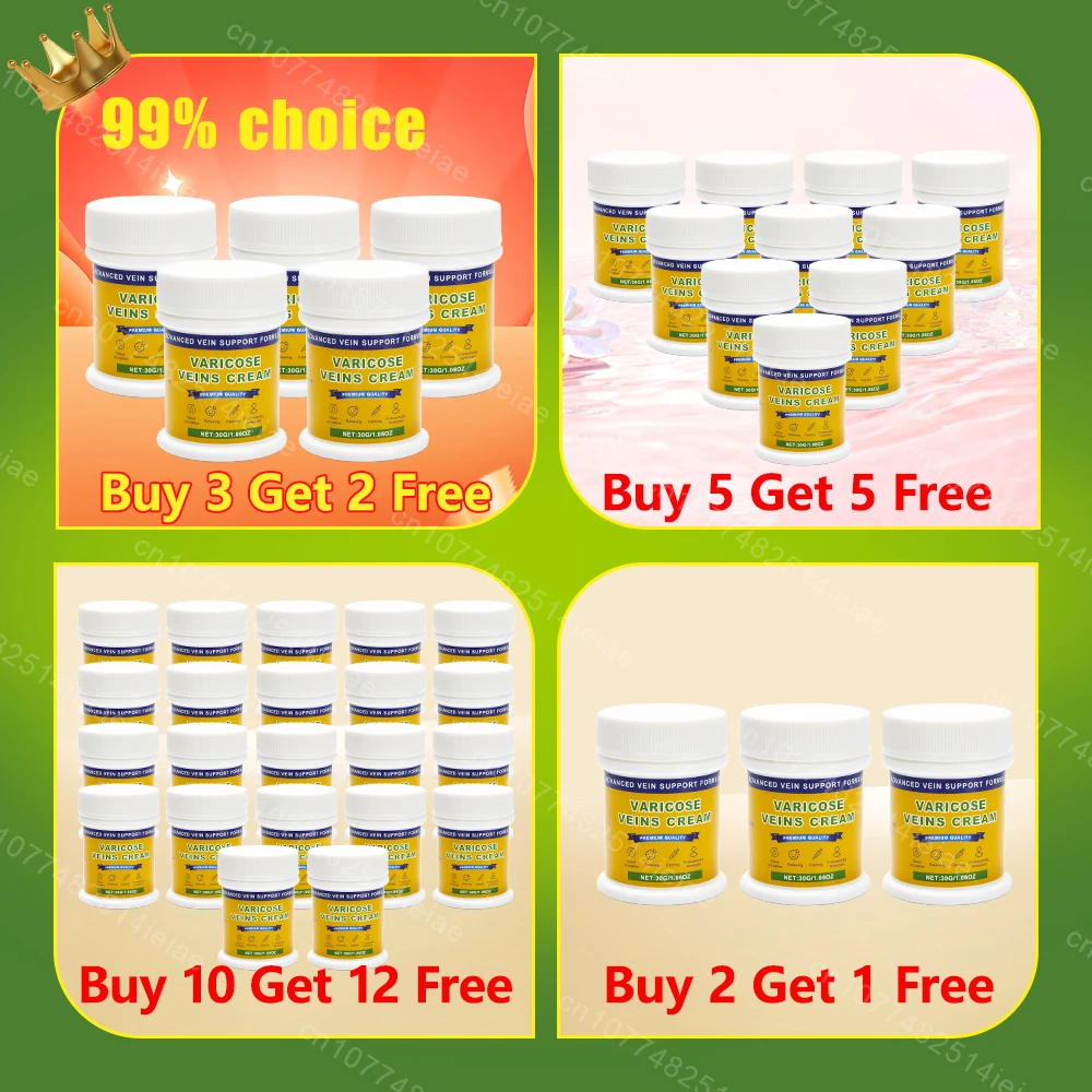 Improve Blood Circulation Varicose Veins Treatment Cream Fast-Acting Reduce Leg Swelling Wellness Cream Soothes Tired