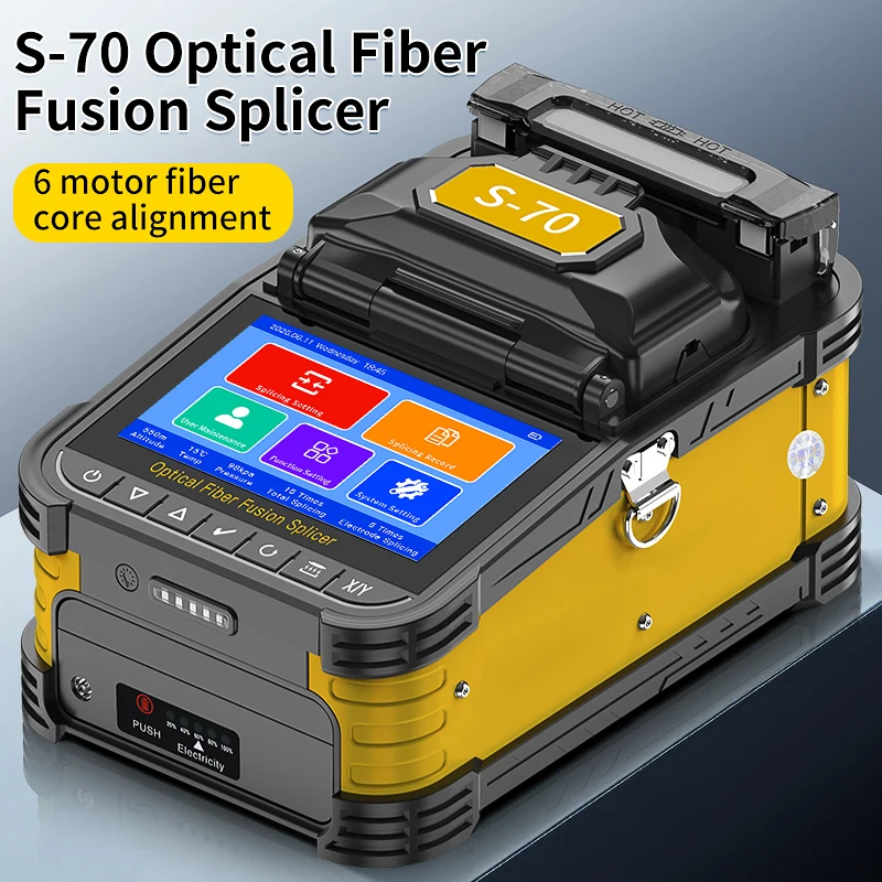 COMPTYCO S-70/A-5/FS-60F/S-90 광섬유 융착접속기 FTTH 6모터 광섬유 융합 기계 HD 터치스크린 10개 언어 지원