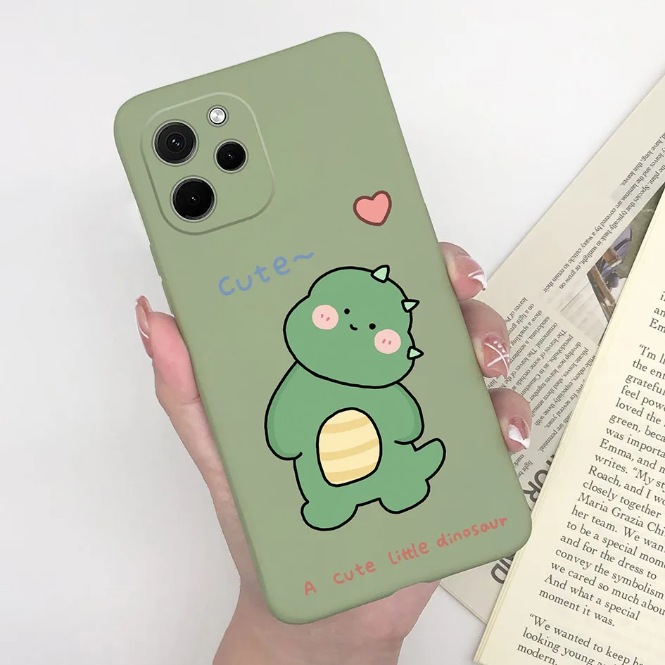Cute Cartoon Dinosaur Bear Soft Silicone Case for Huawei Nova Y61 and Enjoy 50z