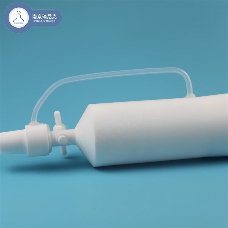 PTFE 정압 분리 깔때기, 액체 분리 추출용, 폴리테트라 플루오로 폴리테트라 플루오르 분리 깔때기, 250ml