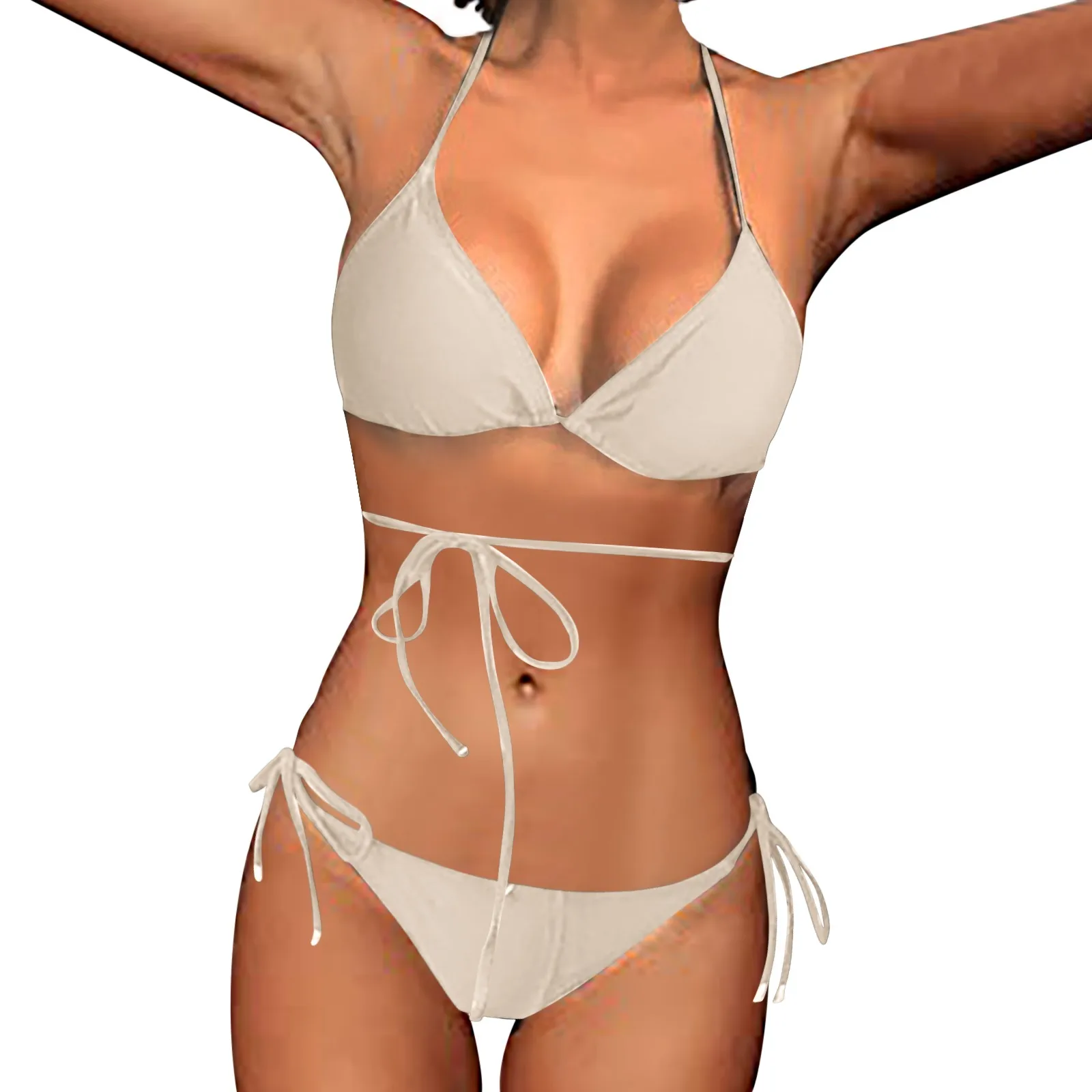 Costume Da Bagno Bikini A Due Pezzi Da Donna Costume Da Bagno Bikini Sexy Con Stringhe Triangolari Per Adolescenti