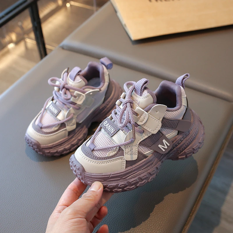 Casual Chunky Sneakers for Kids Soft Sole Autumn School Shoes