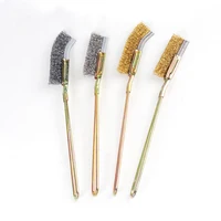 Curved / Straight Steel Soft Bonsai Brush Garden Cleaning Tool Hand Tools Safe and Eco-friendly Rust Removal Brushes 2