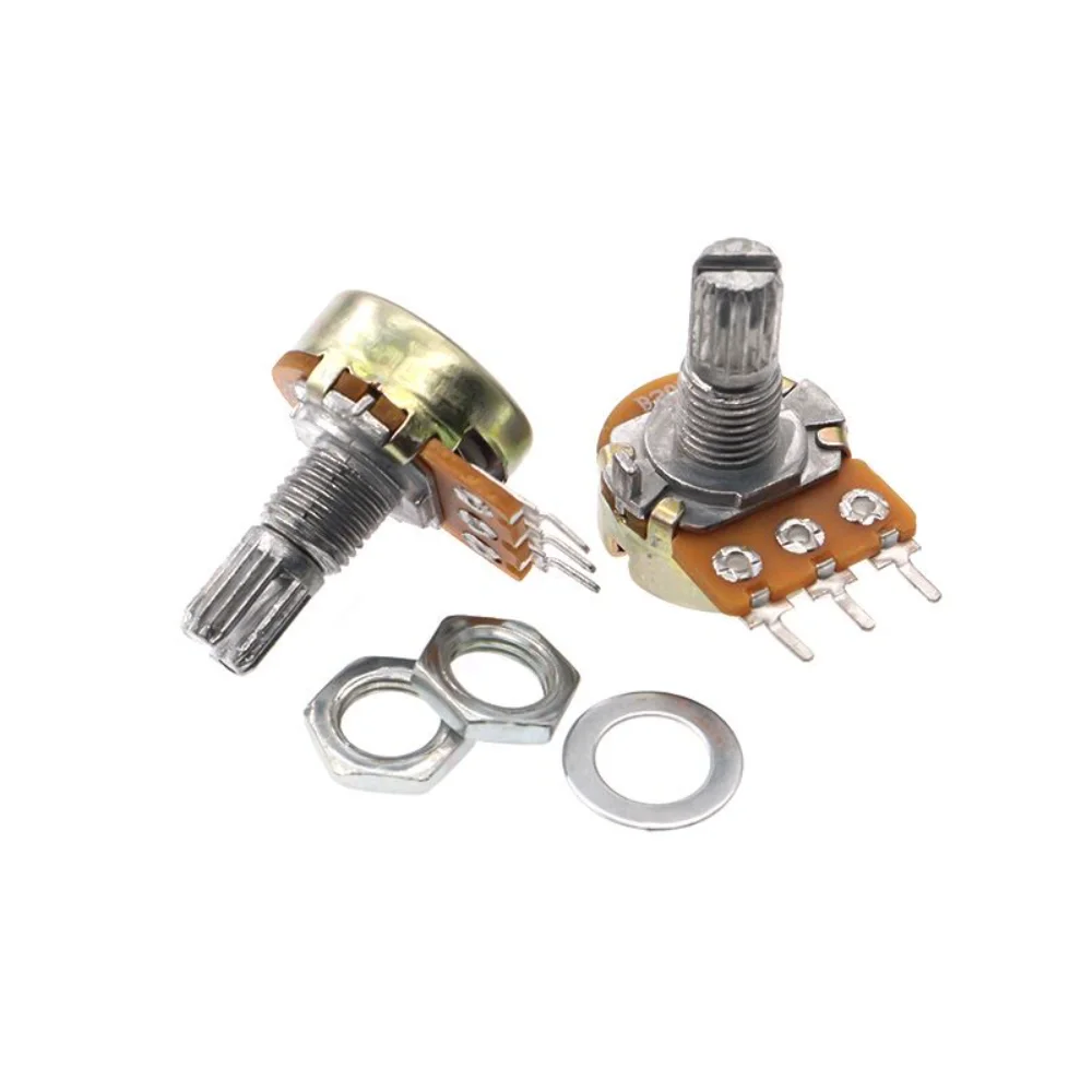 Adjustable Resistor 3Pin Power Amplifier Rotentiometer WH148 B1K B2K B5K B10K B20K B50K B100K B250K B500K Ohms 1sets