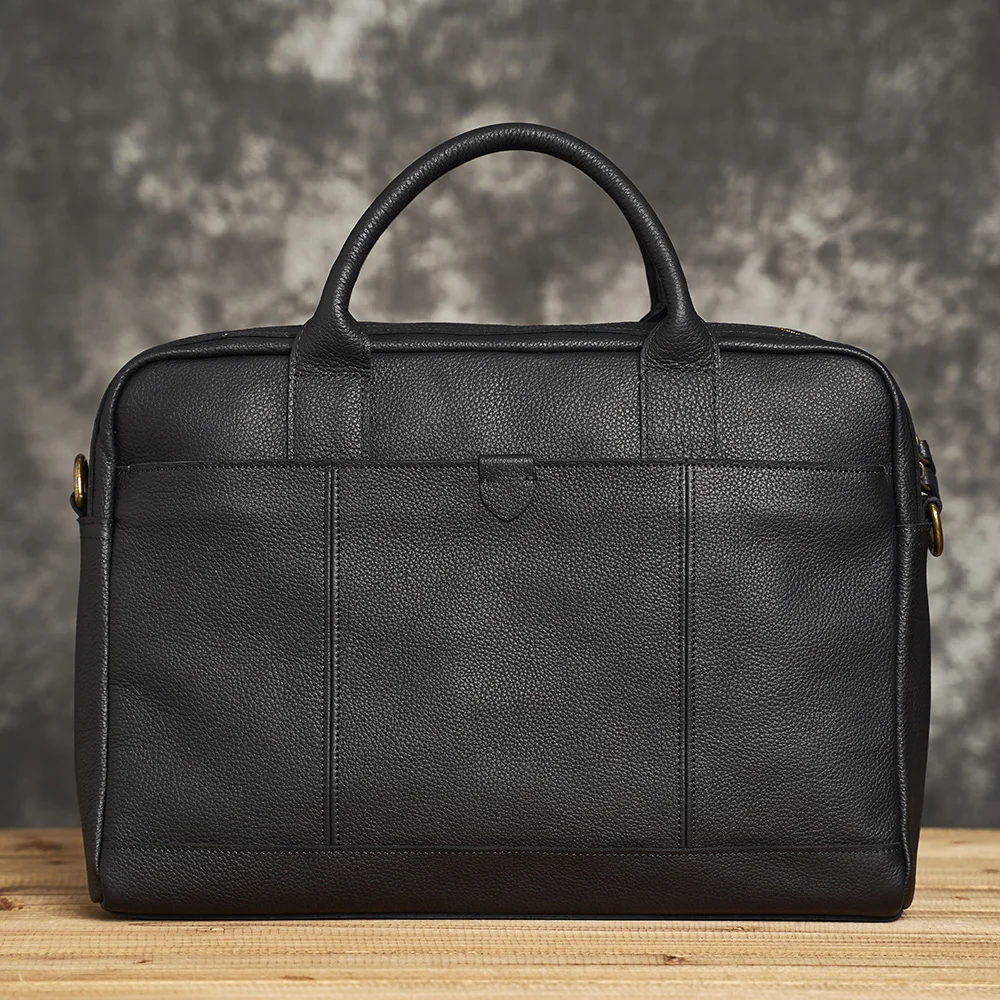 ZRCX Genuine Leather Business Men's Briefcase  Original Casual Handbag Men'S Shoulder Bag High Quality For 14 Inch Laptop Bag 3