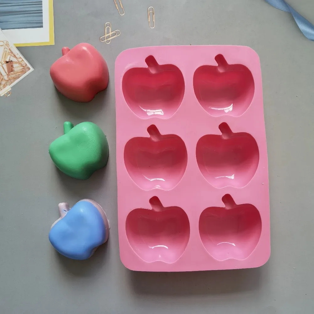 DIY Multi Style Fruit Ice Cube Silicone Mold Strawberry Chocolate Cake  Candy Fudge Baking Tool Watermelon Soap Candle Mould Gift