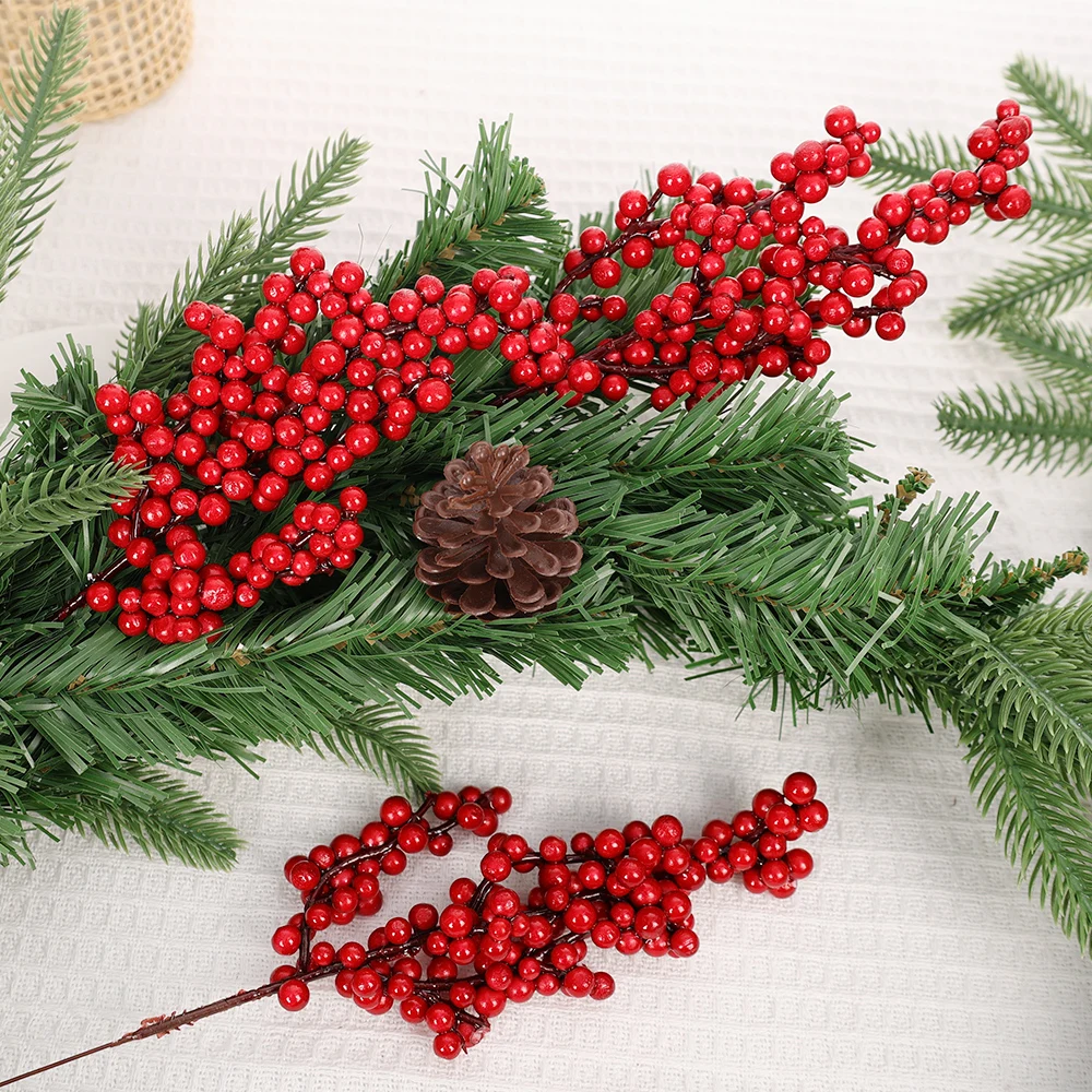8 Fiori Di Stella Di Natale Artificiali Glitterati 21 Cm, Testa 23 Cm, Con Stelo E Clip, Decorazioni Natalizie Rosse Per Albero, Ghirlande E Centrotavola