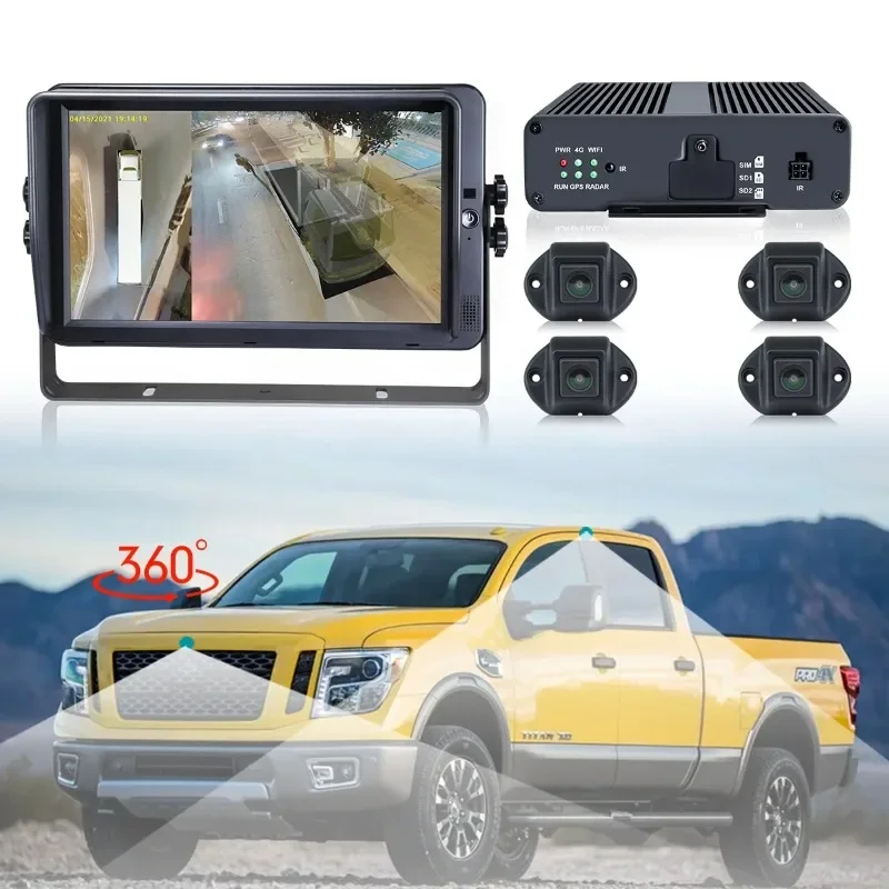 

STONKAM HD 360 Degree Car Camera Bird View Surround Monitor System 3D Image Gps Low-lux Night Vision