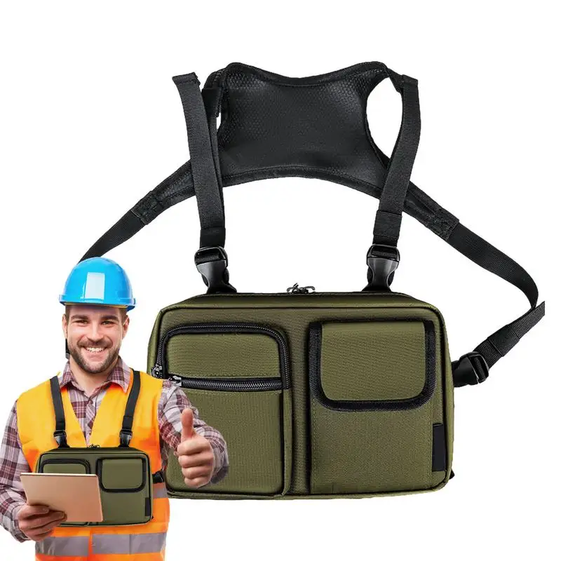

Спортивная нагрудная сумка, водонепроницаемый легкий передний нагрудной мешок, жилет для бега, регулируемая нагрудная Сумка для охоты