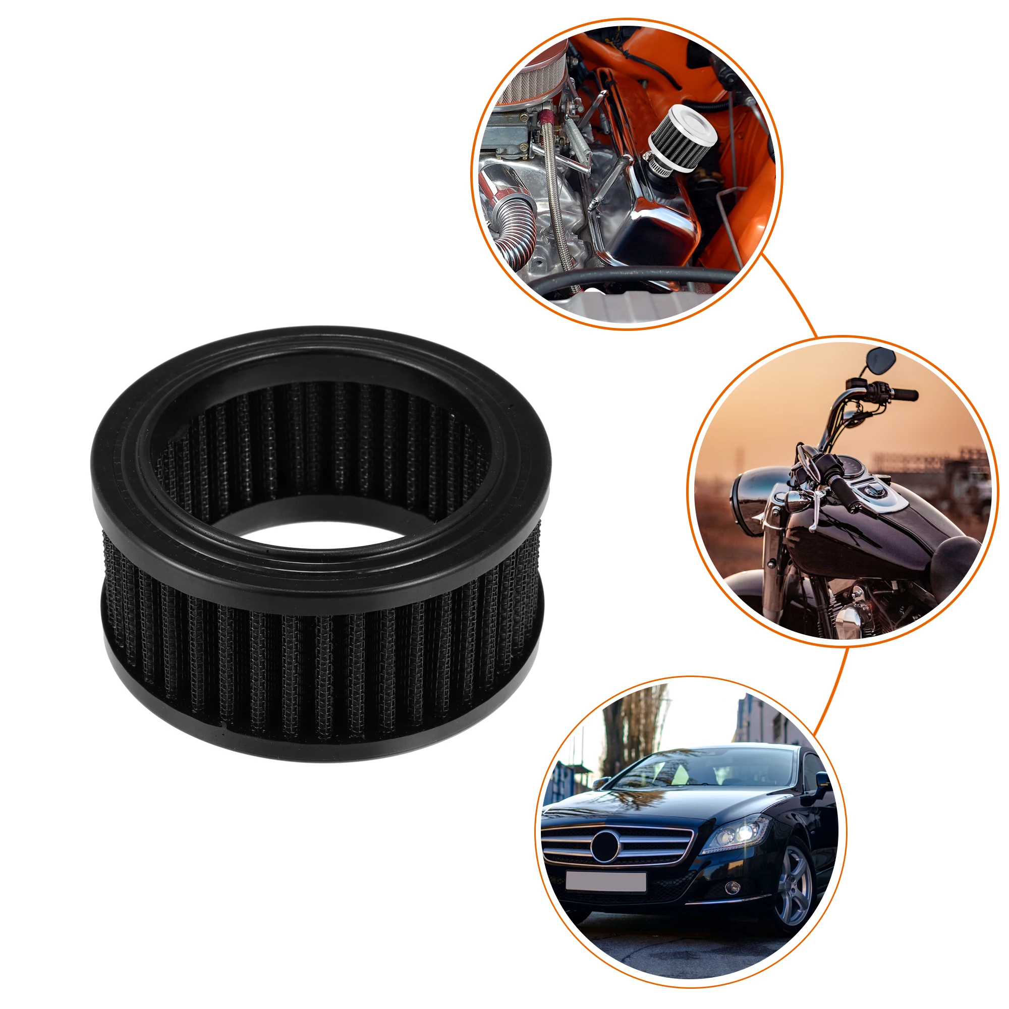Motoforti Luftfilterreiniger, Luftfilter, Ansaugfilter, Ersatz für Harley Davidson Sportster 883 1988–2015, Schwarz – Detail 2