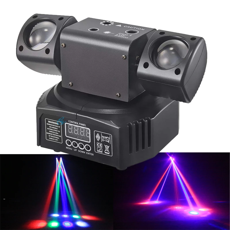 DMX 36W LED Moving Head Light Disco Gold Strobe Beam Green&Red Laser Party Light