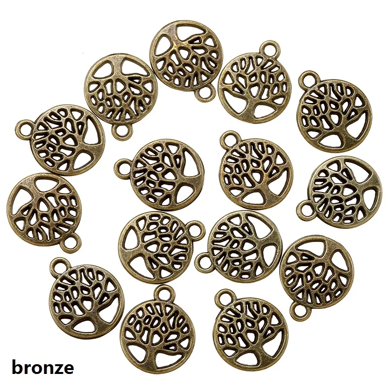 10pcs Tree of Life Metal Charms Alloy Round Pendants Vintage Tree Charm For  Jewelry Making Handmade Accessories - AliExpress