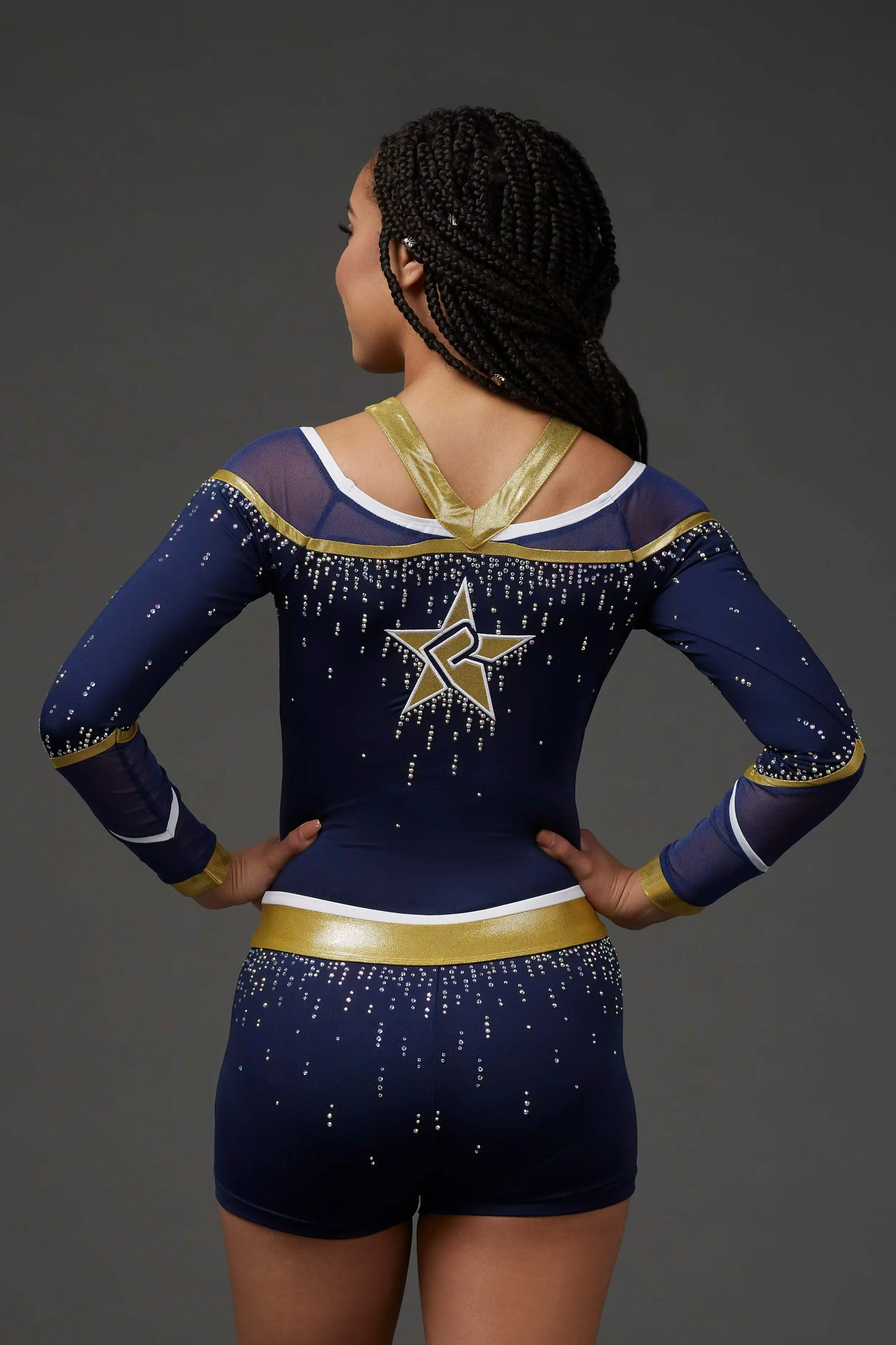 Professional Cheerleader Uniform, Top with Skirt, Size