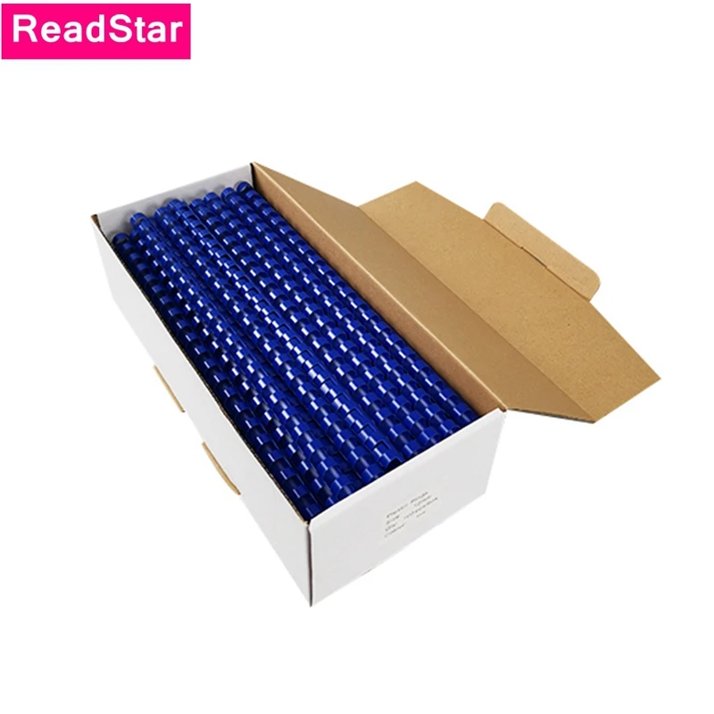 ReadStar A4 PVC Blue Binding Aprons 21 Loops 6-51mm (20-450 sheets) Plastic Comb Binding Rings 10PCS/LOT