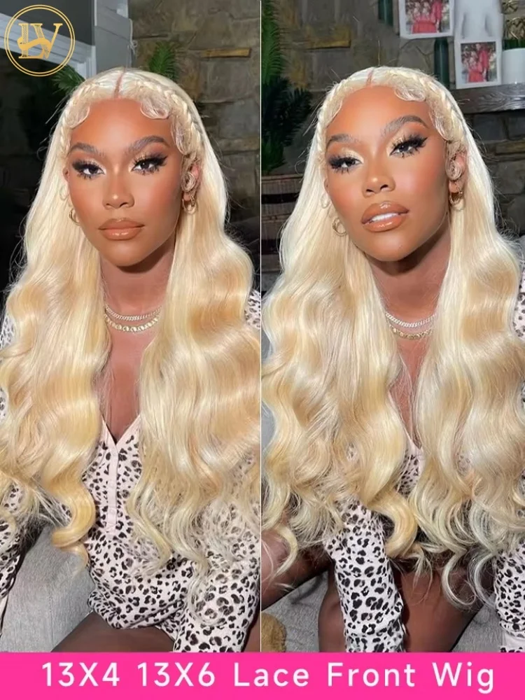 40 Inch 613 Straight Lace Front Wig Human Hair Brazilian Honey Blonde Body Wave 250 Density13x6 Blonde Human Hair Wigs for black 3