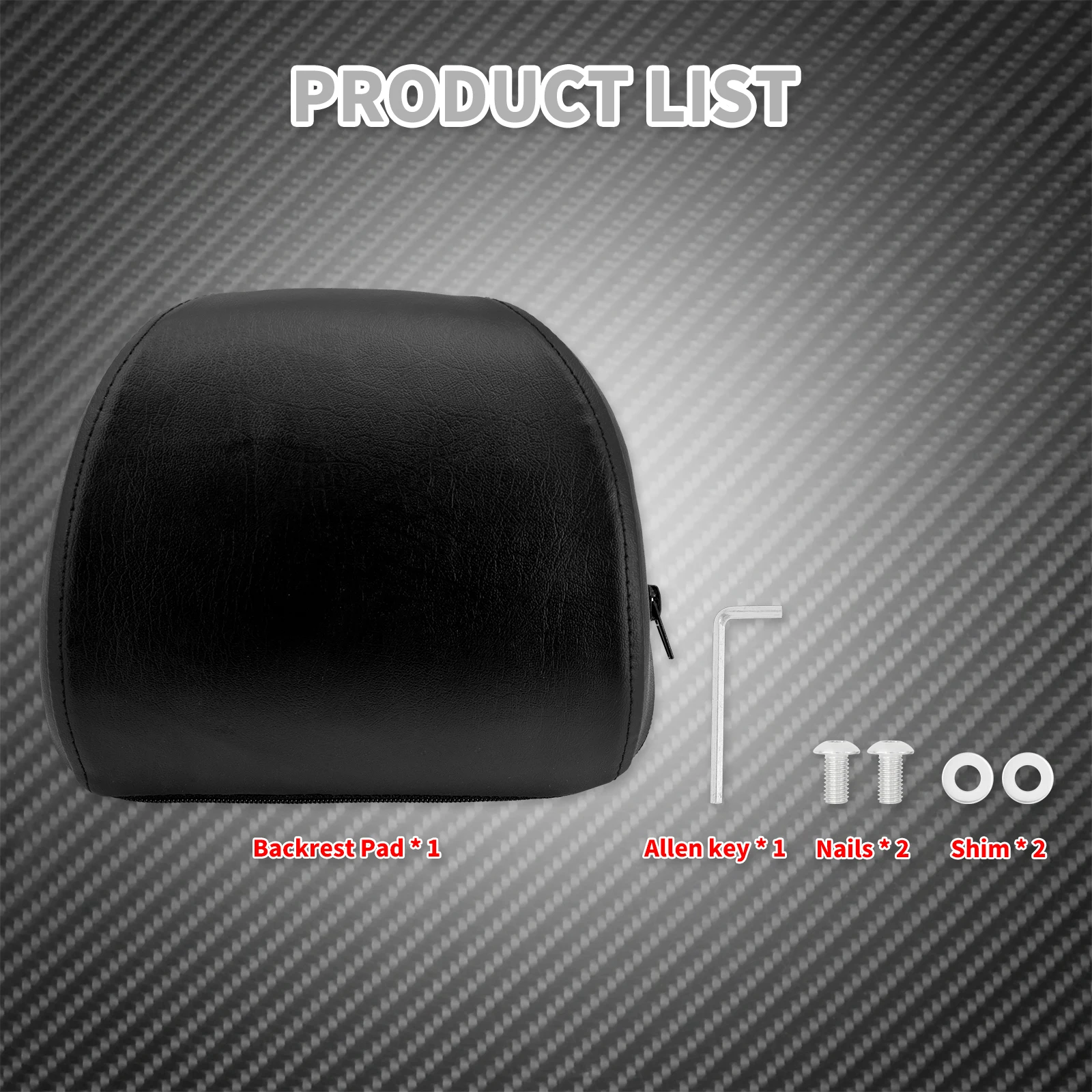 Motorcycle Passenger Backrest Cushion Pad Sissy Bar Pad For Harley Sportster XL 883 1200 48 Roadster Super Low Nightster 2004-Up