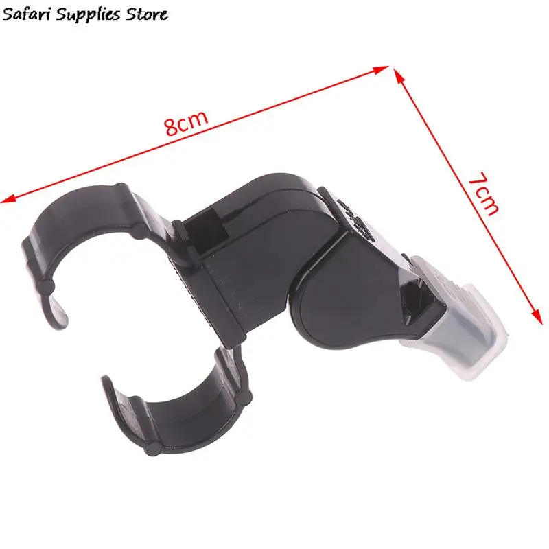 New Black Plastic Pealess Finger Grip Sports Referee Whistle 1 PC