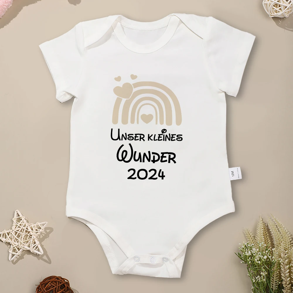 Baby 2024 Boys Girl Onesies Pregnancy Announcement Gift Newborn Clothes Aesthetic Cute Infant Romper Cotton Soft Ropa De Bebe 3