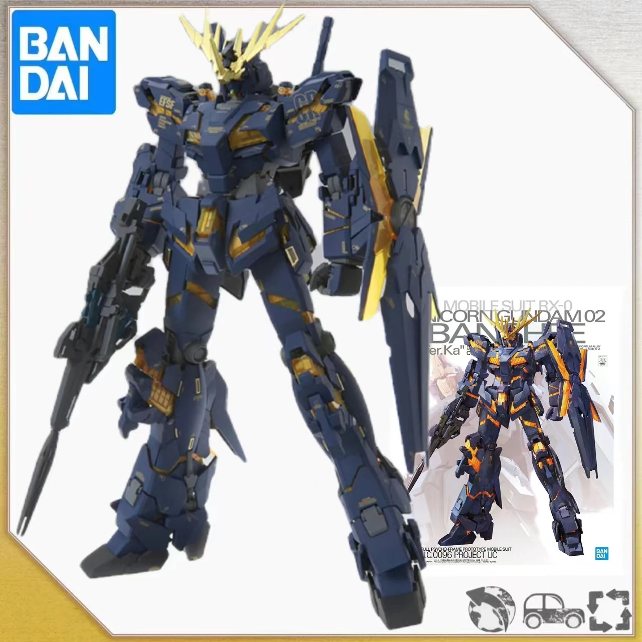Bandai Mg 1/100 Gundam Unicorn Gundam 02 Banshee Ver.
