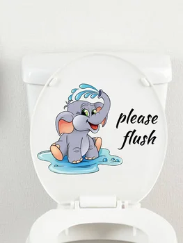 Toilet seat sticker Cartoon elephant 5