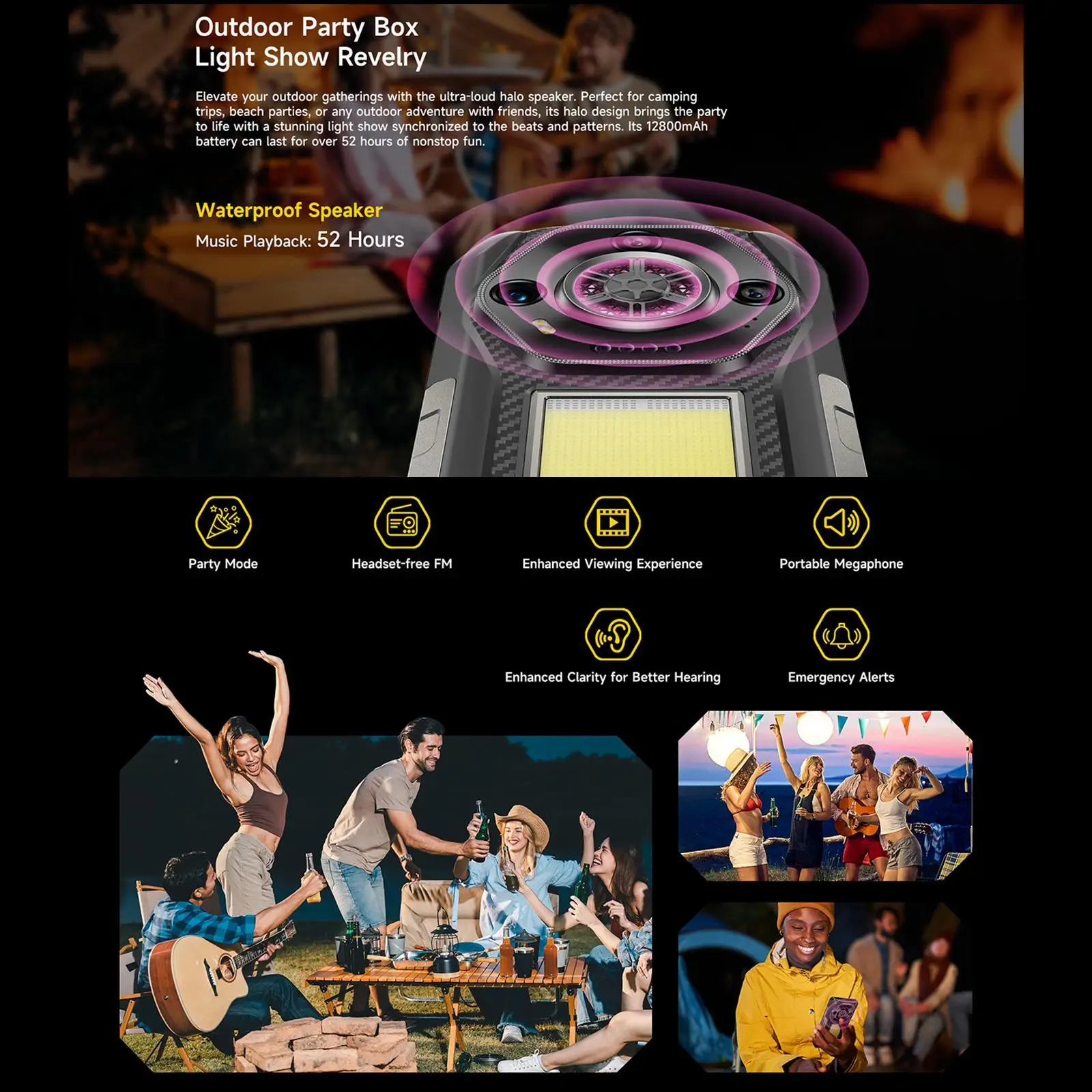 Ulefone Armor 30 Rugged Phone 24GB+512GB 6.95" FHD Versatile LED 12800mAh Android 15 64MP Camera 66W Global Version Smartphone