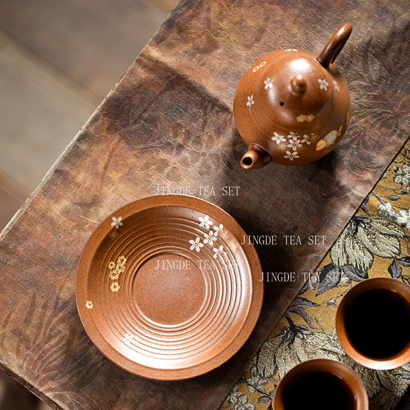 Ceramic Non Hot Hand Tea Maker Kung Fu Tea Chinese Retro Hand-held Teapot Household Small Capacity Teapot Drinking Utensils