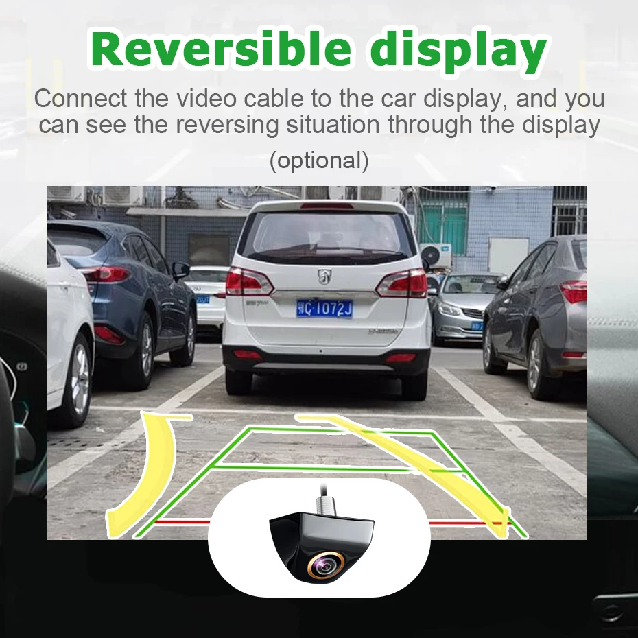 AHD1080P Auto Rückansicht Kamera Nachtsicht Backup Parkplatz Reverse Kamera Wasserdichte HD Farbe Video Fahrzeug Rückfahr Kamera – Detail 8