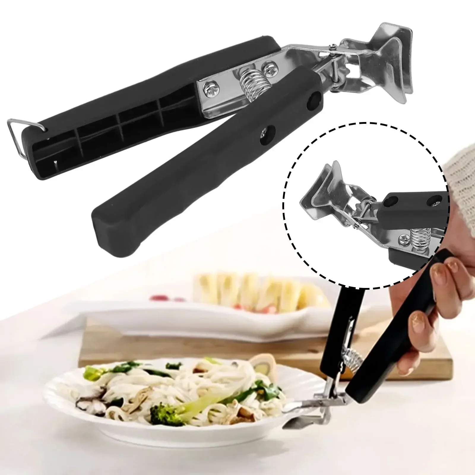 New High Quality Clip Kitchen Tool Black Bowl Picker Bowl Tongs Gadgets Kitchen Utensils Plate Anti-burn Handle
